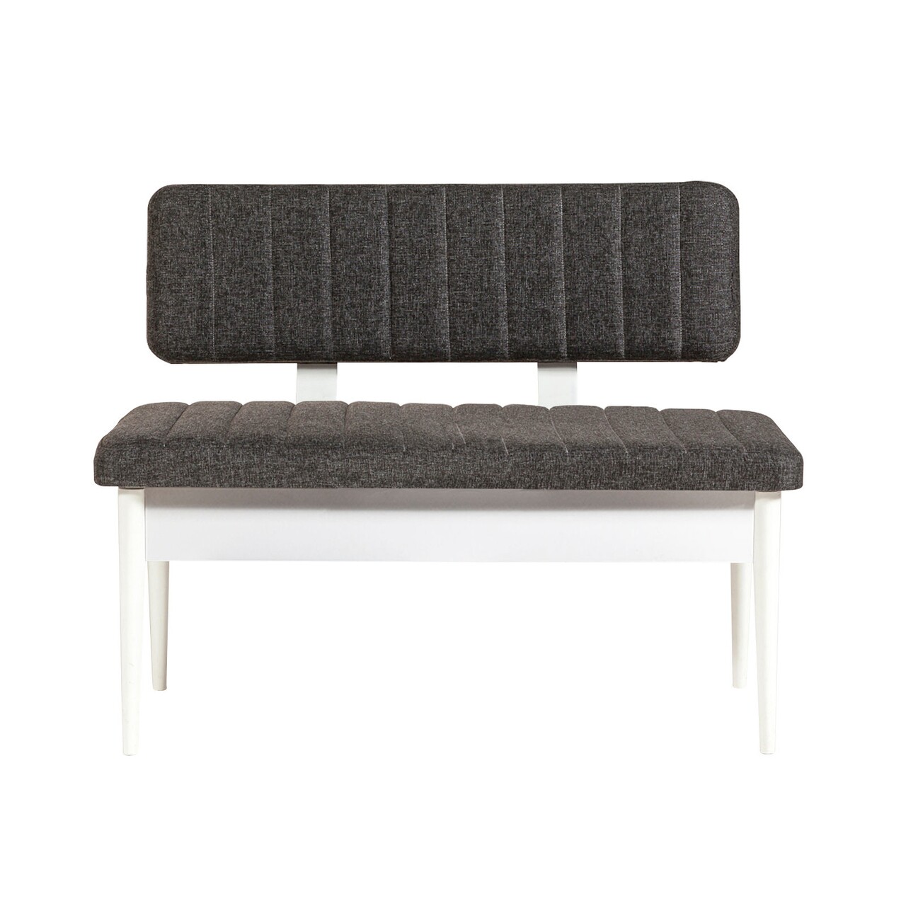Bancheta cu spatar, Vina 1053-2, Vella, Anthracite, White, 110x40x85 cm - imagine 7